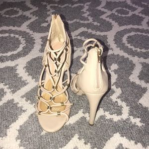 Cream & gold heels